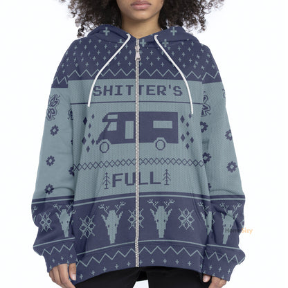 Shitters Christmas Blue Custom Cosplay Hoodie Apparel QT211394Hf