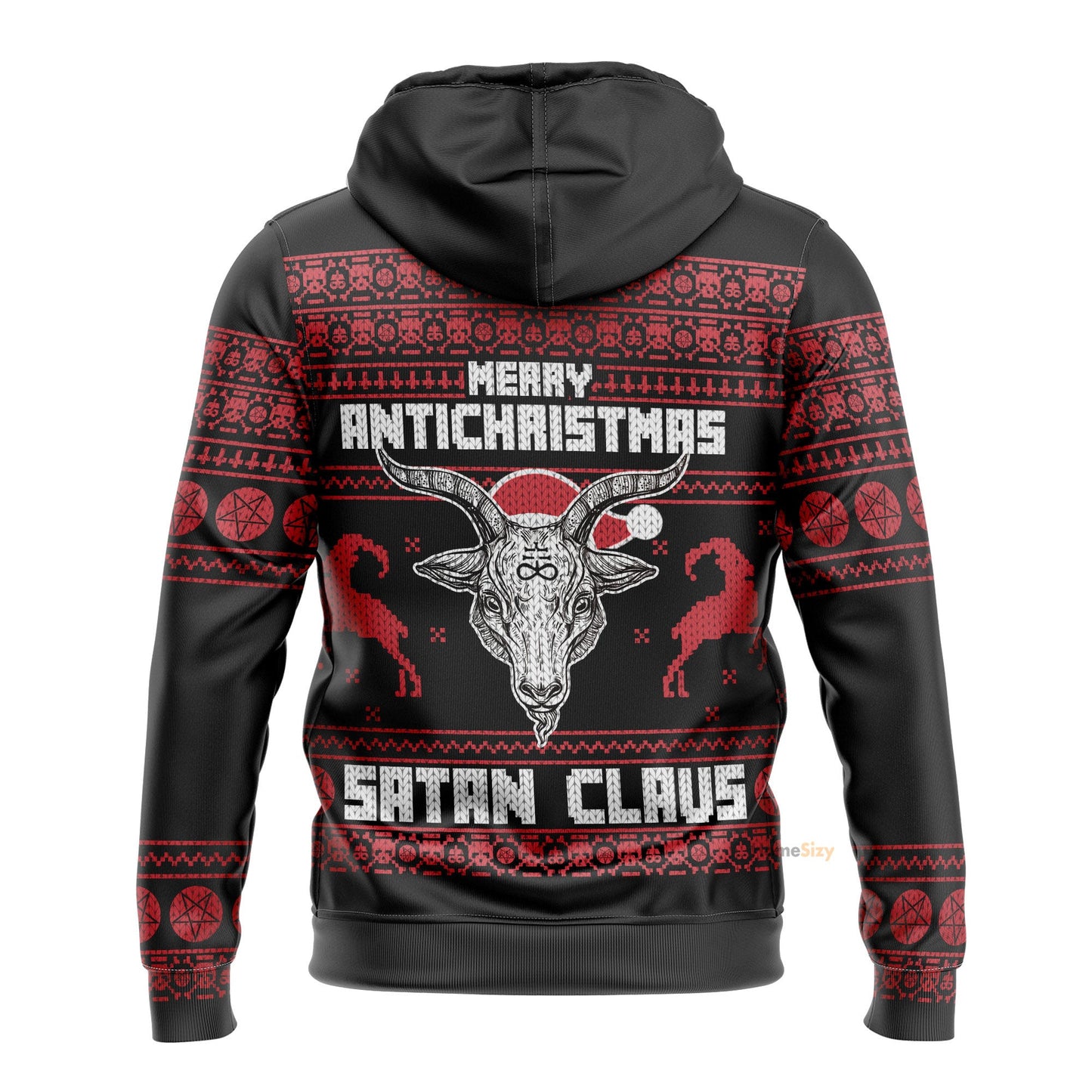 Merry Antichristmas Satan Claus Custom Cosplay Hoodie Apparel QT210203Hf