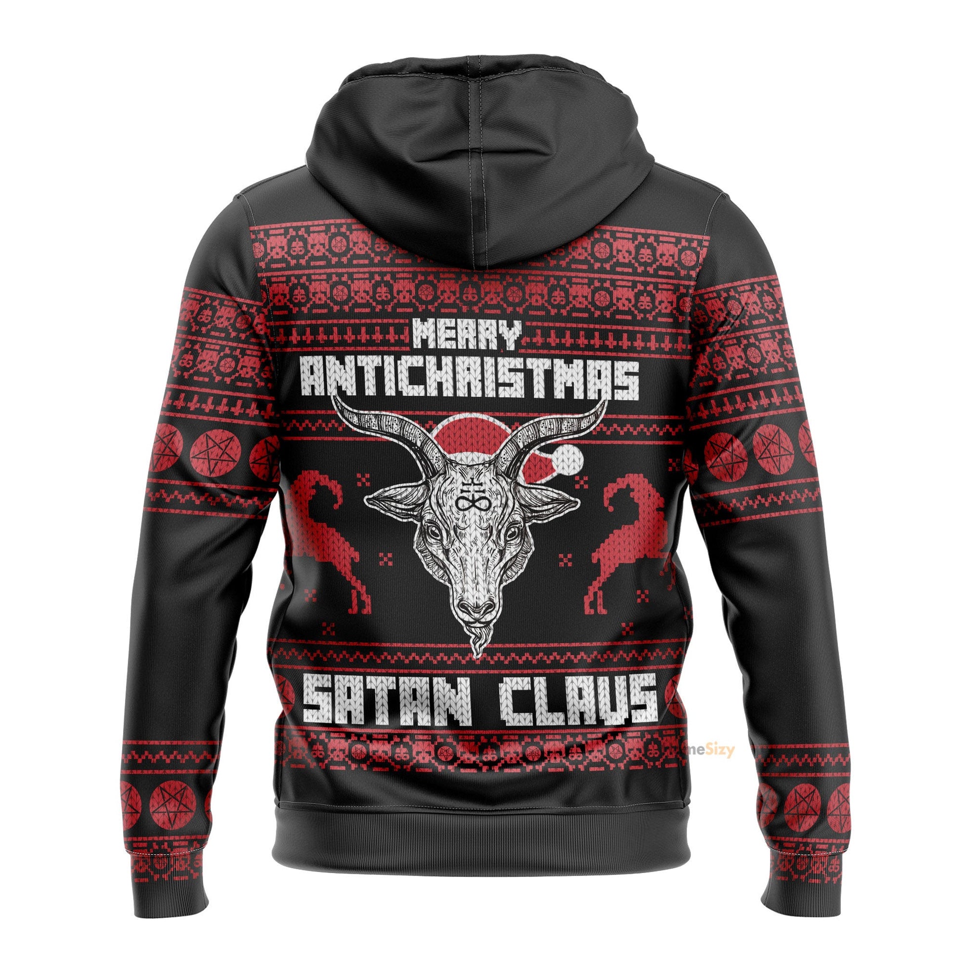 Merry Antichristmas Satan Claus Custom Cosplay Hoodie Apparel QT210203Hf