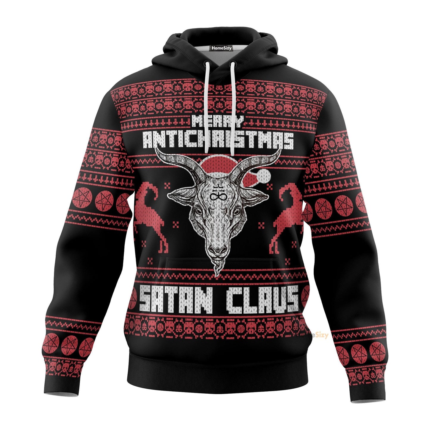 Merry Antichristmas Satan Claus Custom Cosplay Hoodie Apparel QT210203Hf