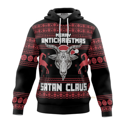 Merry Antichristmas Satan Claus Custom Cosplay Hoodie Apparel QT210203Hf