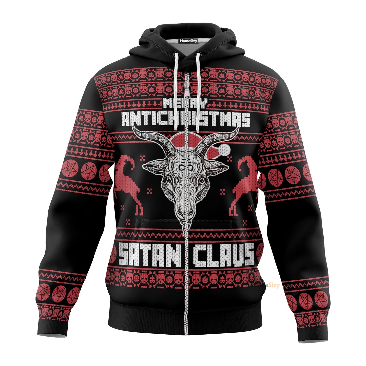 Merry Antichristmas Satan Claus Custom Cosplay Hoodie Apparel QT210203Hf
