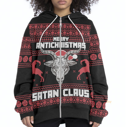 Merry Antichristmas Satan Claus Custom Cosplay Hoodie Apparel QT210203Hf
