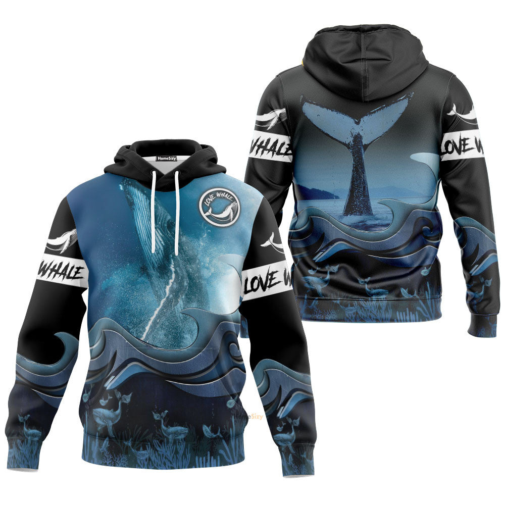  Loving Whale Watching Custom Hoodie QT306161Hg