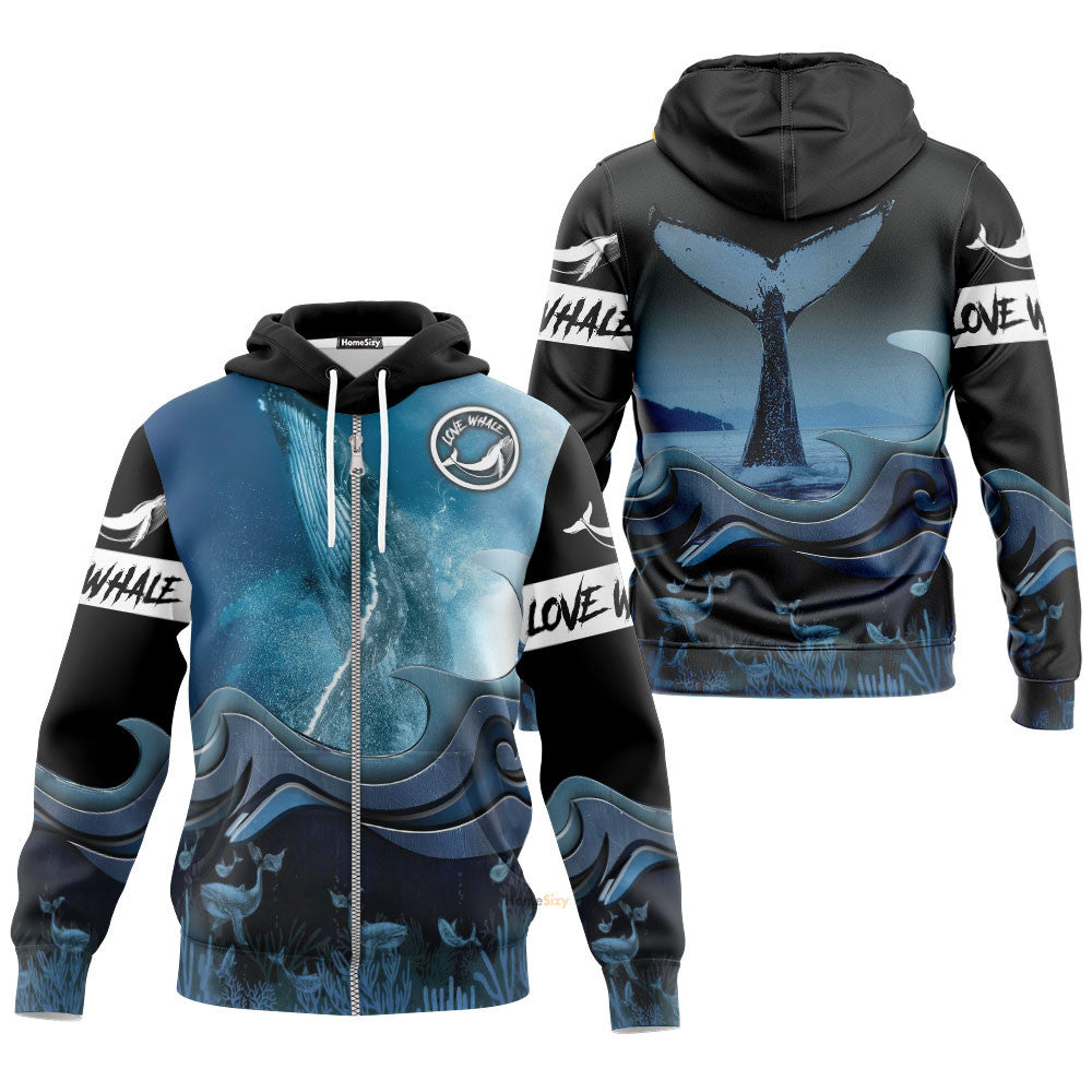  Loving Whale Watching Custom Hoodie QT306161Hg
