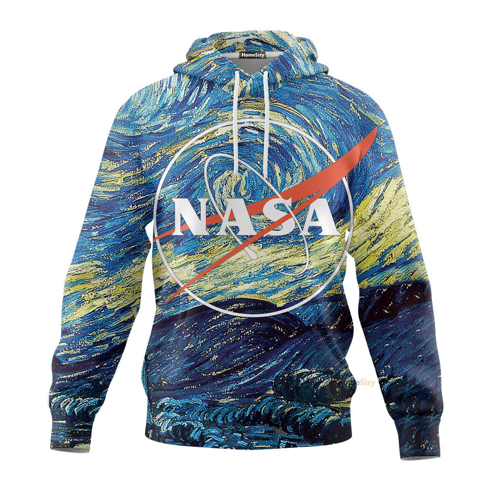 Nasa On Starry Night Tshirt Hoodie Sweatshirt QT308520