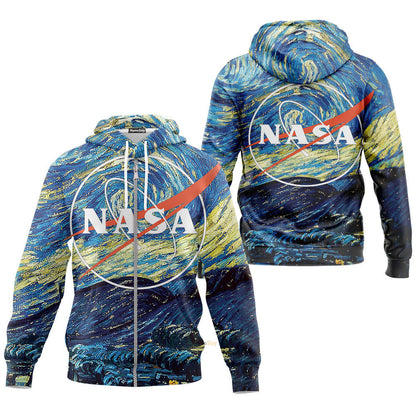 Nasa On Starry Night Tshirt Hoodie Sweatshirt QT308520