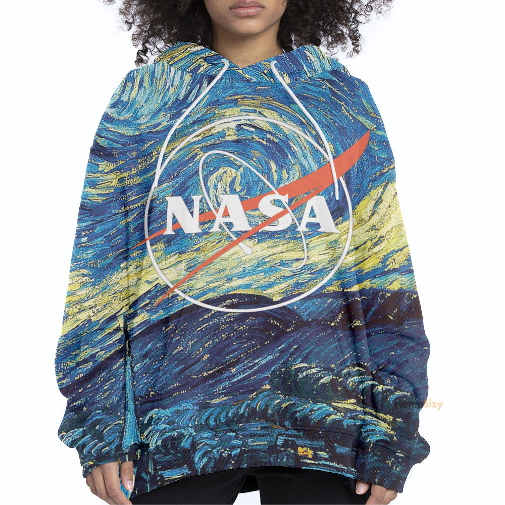 Nasa On Starry Night Tshirt Hoodie Sweatshirt QT308520