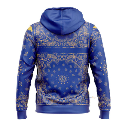 QT204319 Royal Blue Bandana Snoop Custom Hoodie