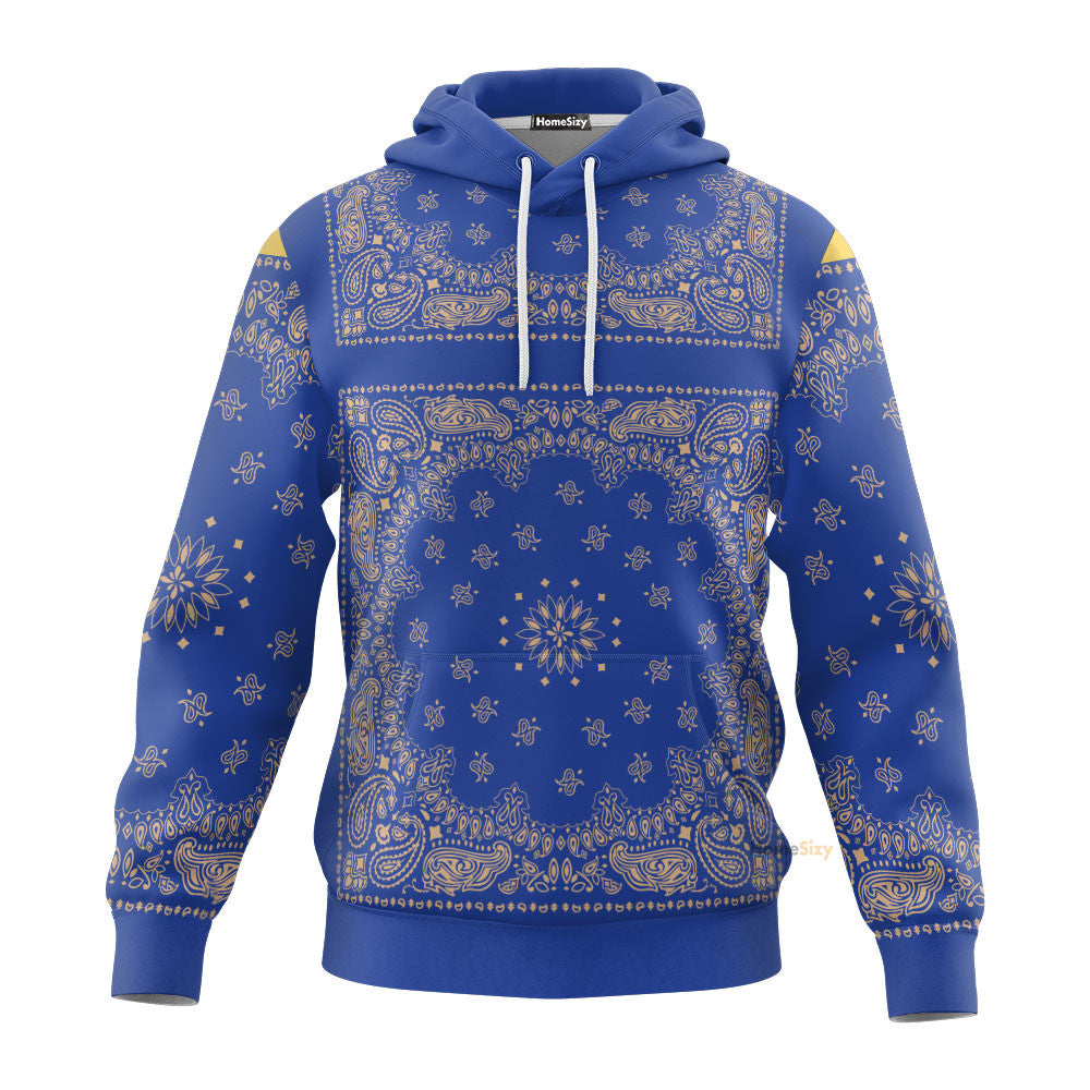 QT204319 Royal Blue Bandana Snoop Custom Hoodie