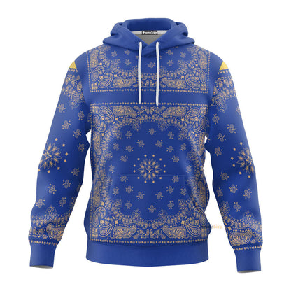QT204319 Royal Blue Bandana Snoop Custom Hoodie