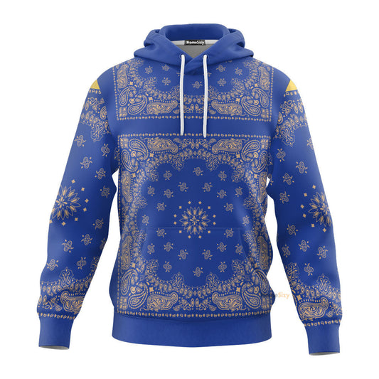 QT204319 Royal Blue Bandana Snoop Custom Hoodie