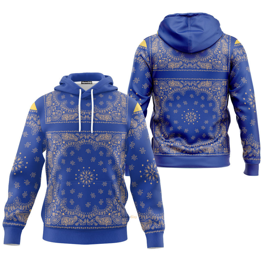 QT204319 Royal Blue Bandana Snoop Custom Hoodie