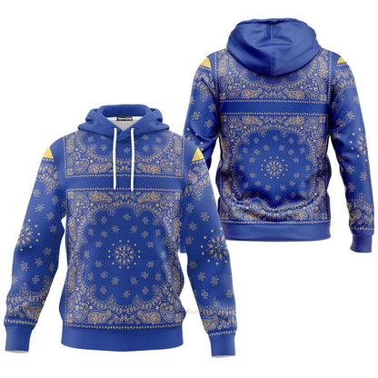 QT204319 Royal Blue Bandana Snoop Custom Hoodie