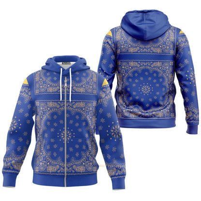 QT204319 Royal Blue Bandana Snoop Custom Hoodie