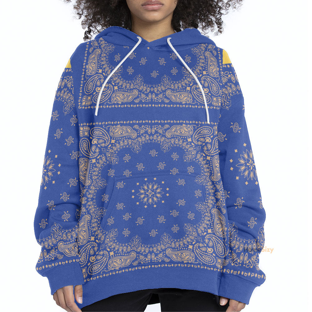 QT204319 Royal Blue Bandana Snoop Custom Hoodie