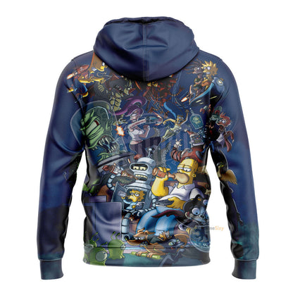  The Simpsons Futurama Infinitely Secret Crossover Crisis Custom Hoodie QT305156Tf