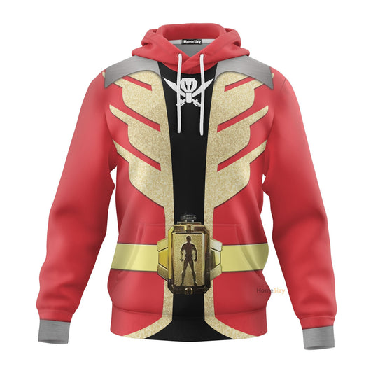 Power Rangers Super Megaforce Red Ranger Custom Cosplay Costume Hoodie QT211630Hf