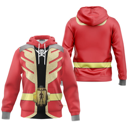 Power Rangers Super Megaforce Red Ranger Custom Cosplay Costume Hoodie QT211630Hf