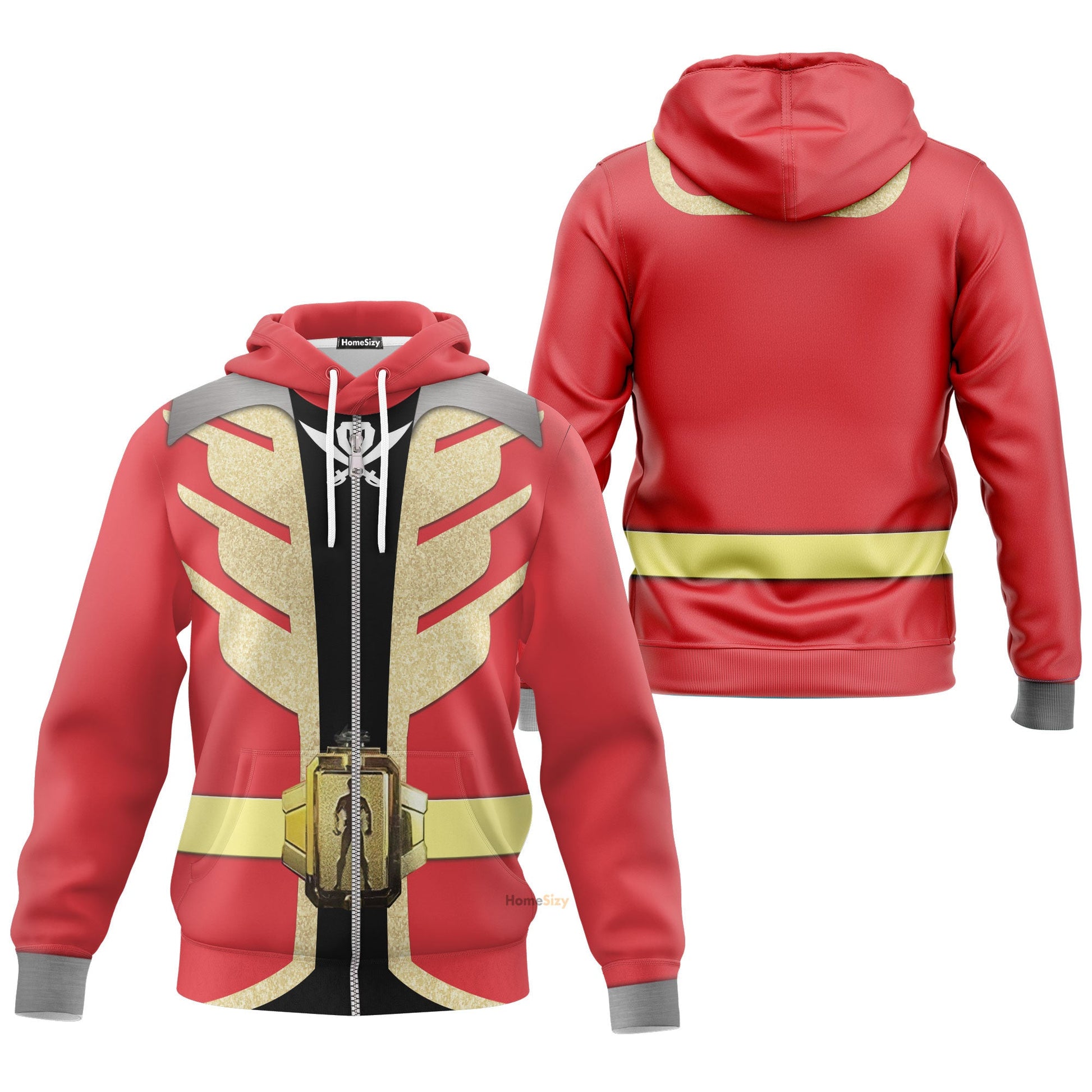Power Rangers Super Megaforce Red Ranger Custom Cosplay Costume Hoodie QT211630Hf