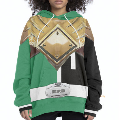 Power Rangers S.P.D Green Ranger B-Squad Extended Universe Custom Cosplay Costume Hoodie QT307167