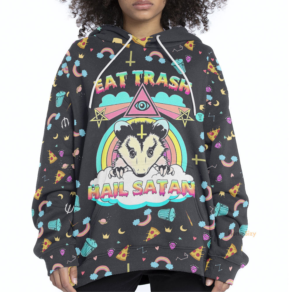  Eat Trash And Hail Satan Custom Hoodie QT307143