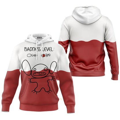 Stitch Badness Level Custom Hoodie QT308808