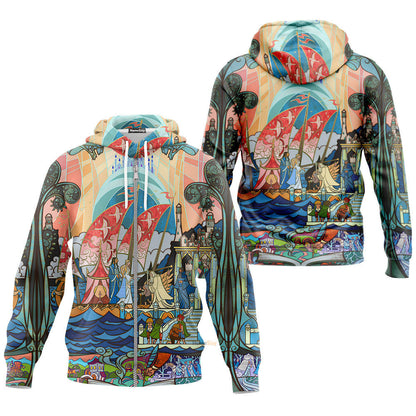 QT211216Hf Lord Of The Rings The Hobbit Meet The King Custom Hoodie