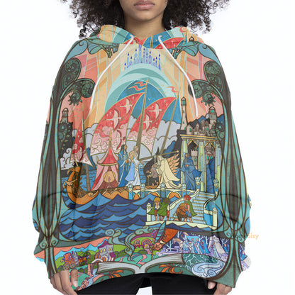 QT211216Hf Lord Of The Rings The Hobbit Meet The King Custom Hoodie