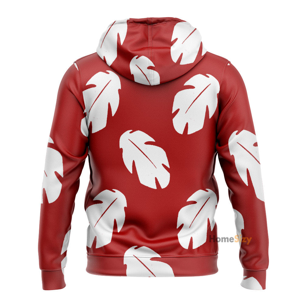 Lilo Hawaiian Floral Leaves Custom Hoodie QT207012Hf