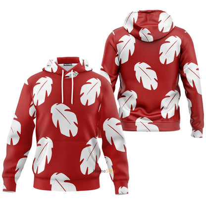 Lilo Hawaiian Floral Leaves Custom Hoodie QT207012Hf