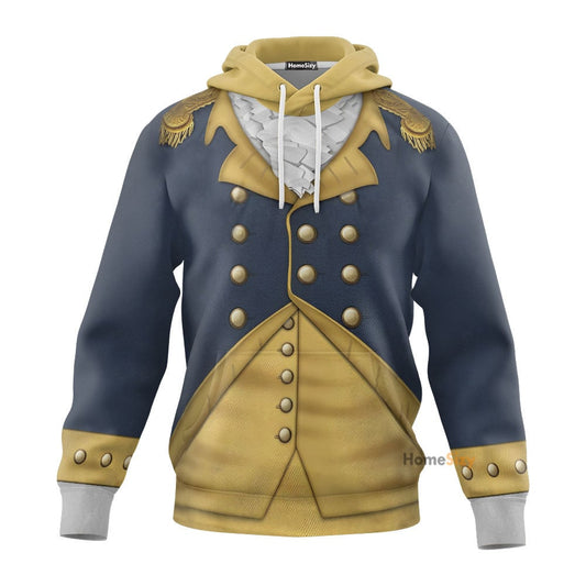 General George Washington Custom Cosplay Costume Hoodie QT301094Hg