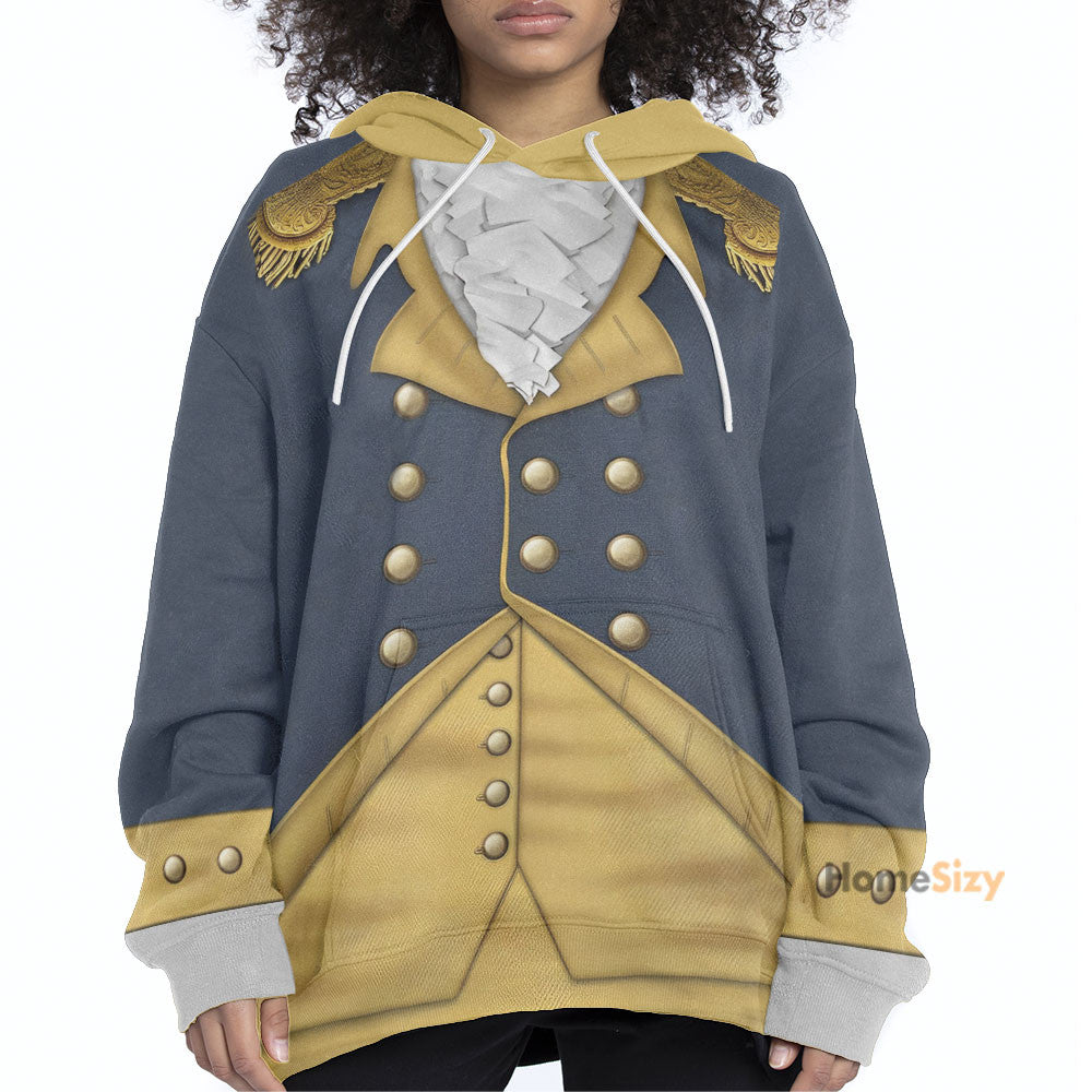 General George Washington Custom Cosplay Costume Hoodie QT301094Hg