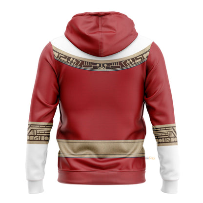 Power Rangers Zeo Red - Cosplay Costume Hoodie QT309032
