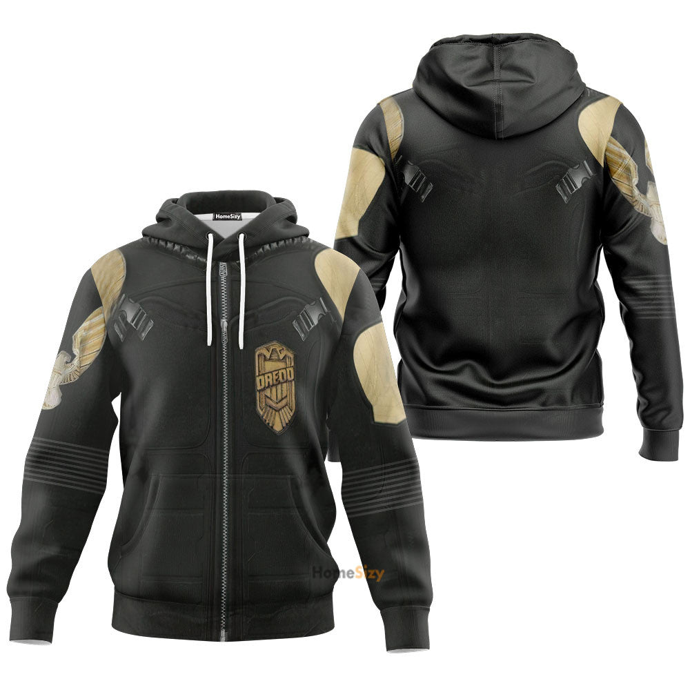 Dredd Custom Cosplay Costume Hoodie (Zip Printed) QT210360Hf