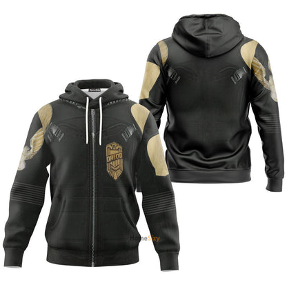 Dredd Custom Cosplay Costume Hoodie (Zip Printed) QT210360Hf
