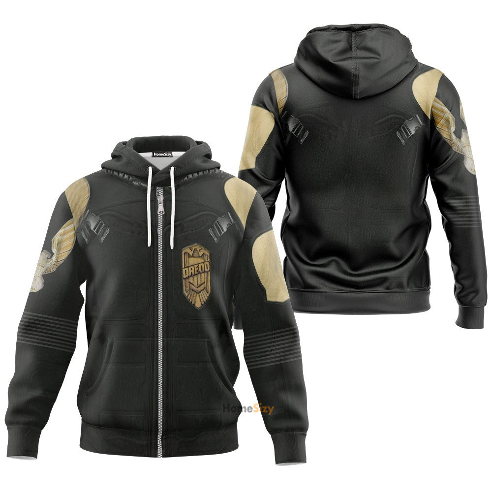 Dredd Custom Cosplay Costume Hoodie (Zip Printed) QT210360Hf