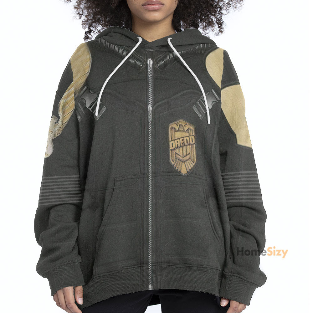 Dredd Custom Cosplay Costume Hoodie (Zip Printed) QT210360Hf