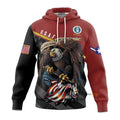  United States Air Force Veteran Red Custom Rank Tshirt Hoodie QT211131Hf