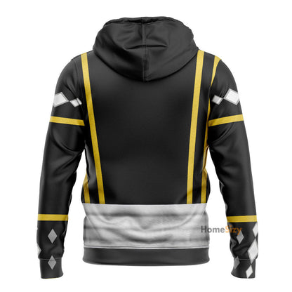 Black Ninja Mighty Morphin Power Rangers - Cosplay Costume Hoodie QT212415