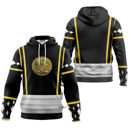 Black Ninja Mighty Morphin Power Rangers - Cosplay Costume Hoodie QT212415
