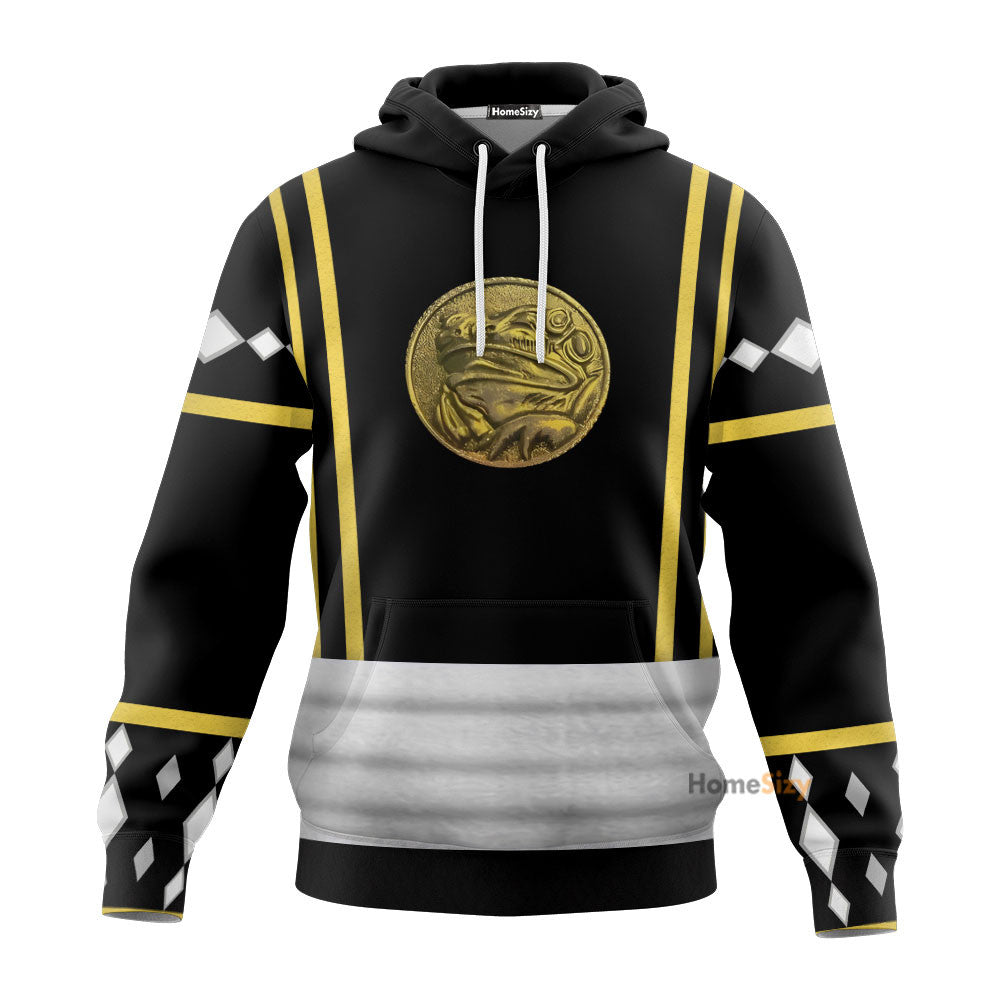 Black Ninja Mighty Morphin Power Rangers - Cosplay Costume Hoodie QT212415