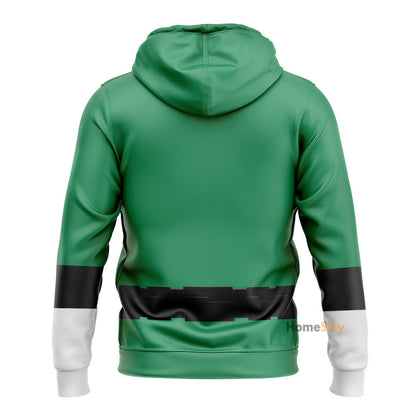 Power Rangers RPM Operator Series Green Custom Cosplay Costume Hoodie QT303361Hg