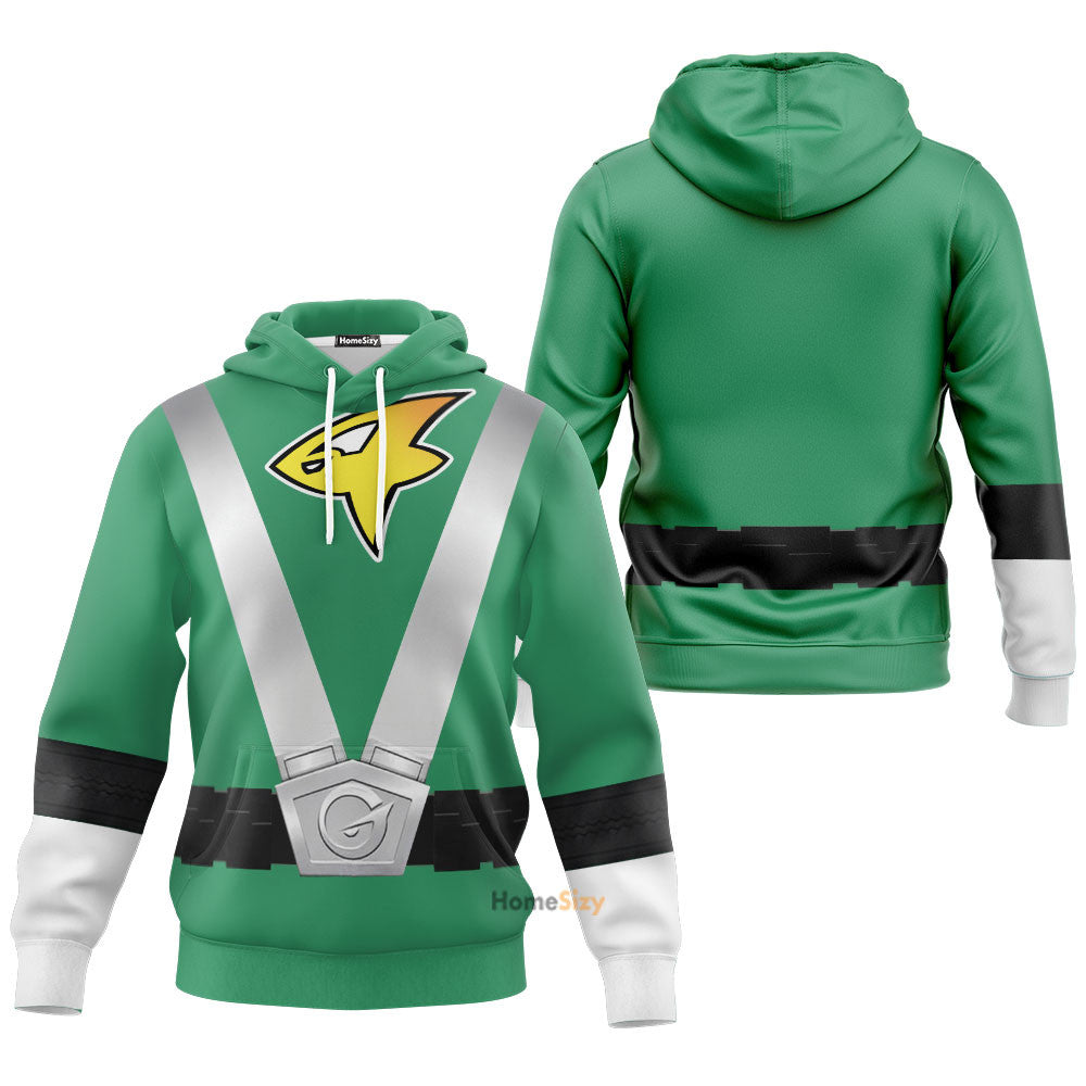 Power Rangers RPM Operator Series Green Custom Cosplay Costume Hoodie QT303361Hg