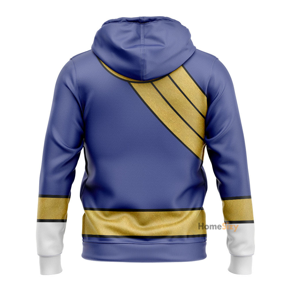 Power Rangers Wild Force Blue Ranger Custom Cosplay Costume Hoodie QT207078Hf