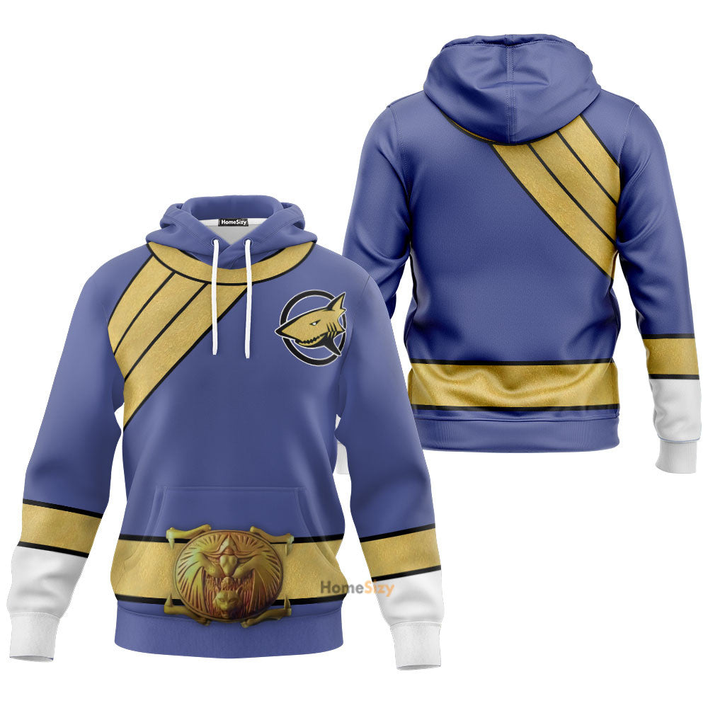 Power Rangers Wild Force Blue Ranger Custom Cosplay Costume Hoodie QT207078Hf