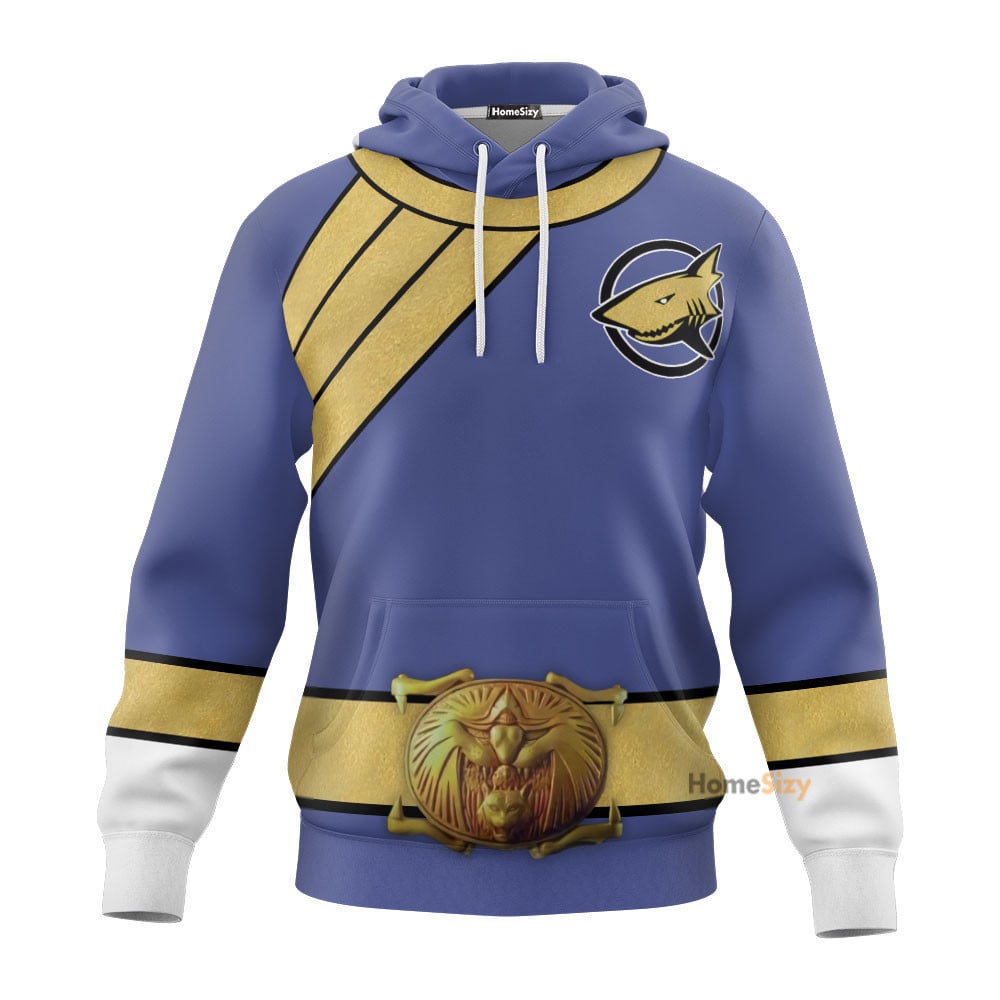 Power Rangers Wild Force Blue Ranger Custom Cosplay Costume Hoodie QT207078Hf