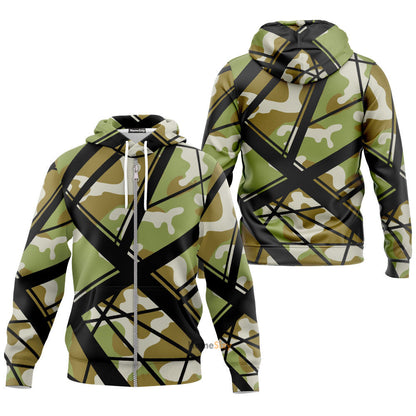 Camo Frankenstrat Strings Custom Cosplay Costume Hoodie QT210194Hg