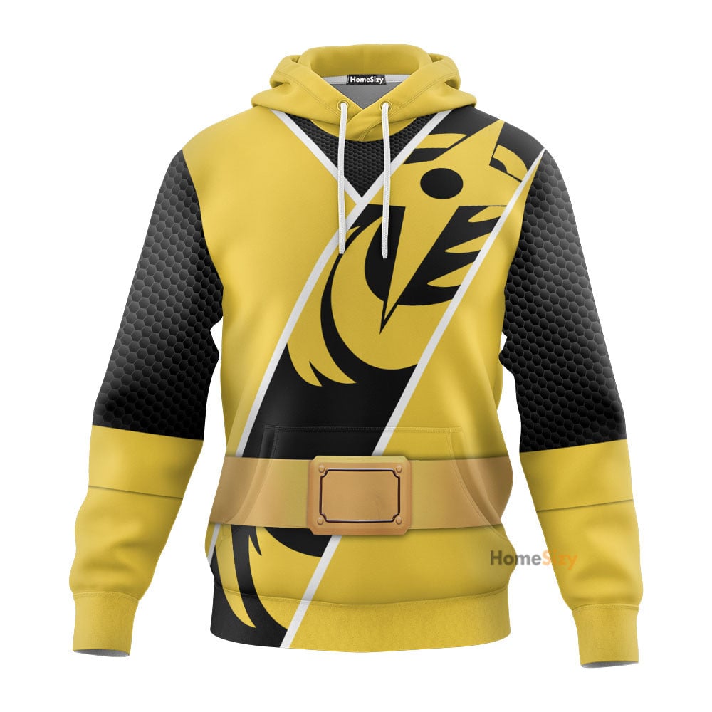 Power Ranger Ninja Steel Yellow Ranger Custom Cosplay Costume Hoodie QT211590Hf