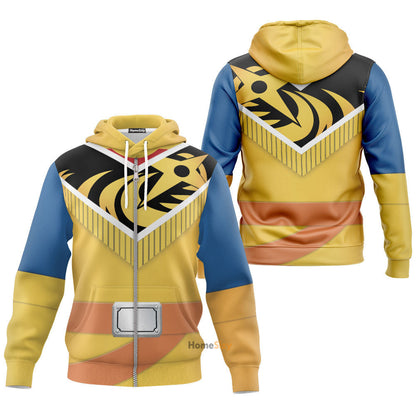 Power Ranger Ninja Steel Gold Ranger Custom Cosplay Costume Hoodie QT211538Hf
